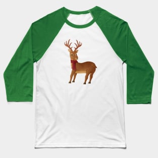 Reindeer with scarf Baseball T-Shirt